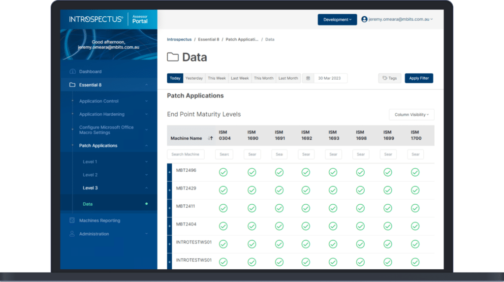 Introspectus Assessor Patch Applications Reports