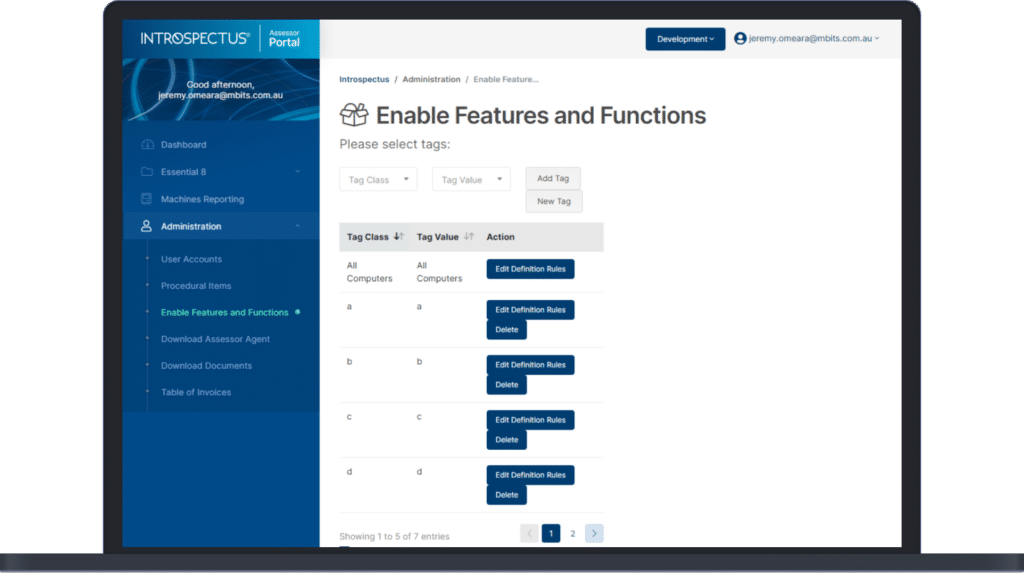 Introspectus Assessor Dashboard